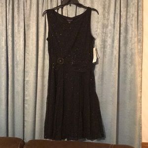 Black with gold sparkles dress size L